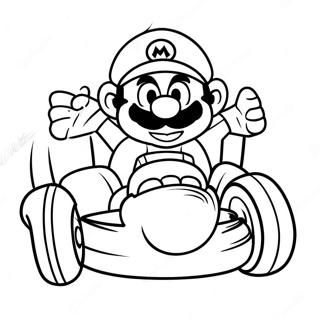 Wario In Seinem Rennkart Ausmalbild 50168 10978