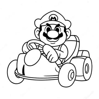 Wario In Seinem Rennkart Ausmalbild 50168 10979