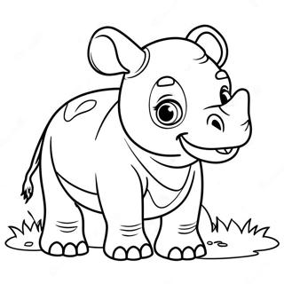 Niedliches Baby Nashorn Ausmalbild 50452-11031