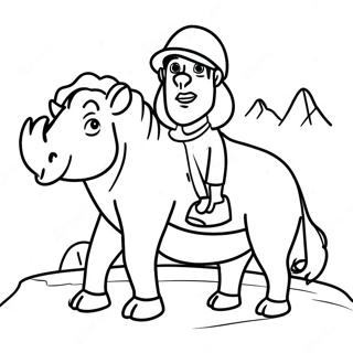 Abenteuerlicher Eiszeit Entdecker Ausmalbild 50917-11147