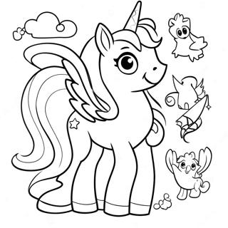 Prinzessin Celestia Mit Niedlichen Tieren Ausmalbild 51367 11247