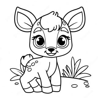 Niedlicher Baby Bambi Ausmalbild 51636-11300