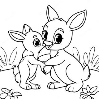 Bambi Und Thumper Beim Spielen Ausmalbild 51637-11301