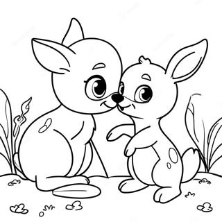 Bambi Und Thumper Beim Spielen Ausmalbild 51637-11302