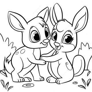 Bambi Und Thumper Beim Spielen Ausmalbild 51637-11303