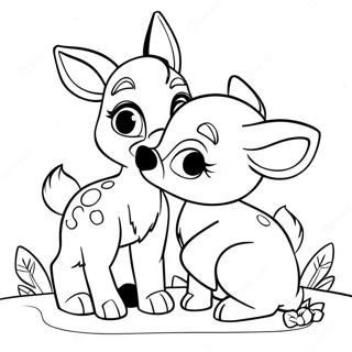 Bambi Und Thumper Beim Spielen Ausmalbild 51637-11304