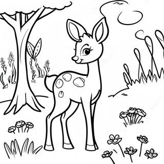 Bambi Erkundet Die Wiese Ausmalbild 51638-11306