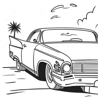 Retro Lowrider Mit Chromradern Ausmalbild 51821-11333