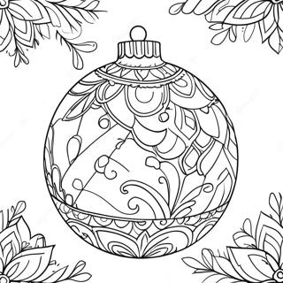 Buntes Weihnachtsornament Ausmalbild 51908-11350