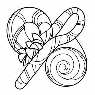 Glanzender Zuckerstangen Ornament Ausmalbild 51912-11365