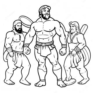 Hercules Bei Den Zwolf Arbeiten Ausmalbild 52096-11407