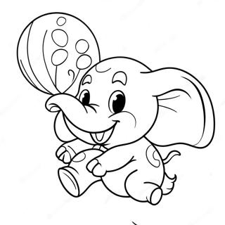 Dumbo Fliegt Mit Ballons Ausmalbild 52849-11550