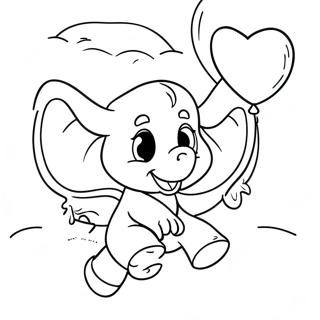 Dumbo Fliegt Mit Ballons Ausmalbild 52849-11551