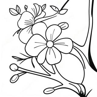 Frohliche Kirschblute Ausmalbild 53121 11617