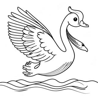 Anmutiger Schwan Im Flug Ausmalbild 54803 11996