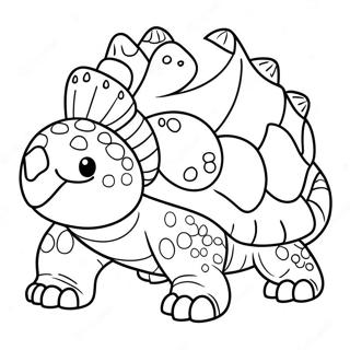 Niedlicher Ankylosaurus Ausmalbild 55253-12089