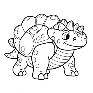 Niedlicher Ankylosaurus Ausmalbild 55253-12090