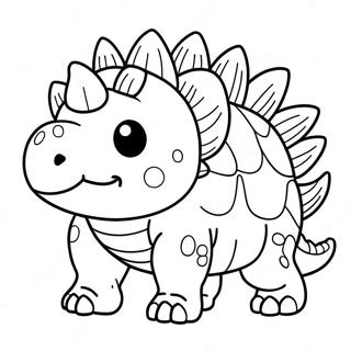 Niedlicher Ankylosaurus Ausmalbild 55253-12092