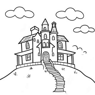 Spukhaus Auf Einem Hugel Ausmalbild 55545-12163