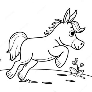 Verspieltes Eselchen Beim Springen Ausmalbild 56185-12307