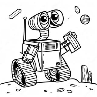 Wall E Erkundet Den Weltraum Ausmalbild 56282-12310