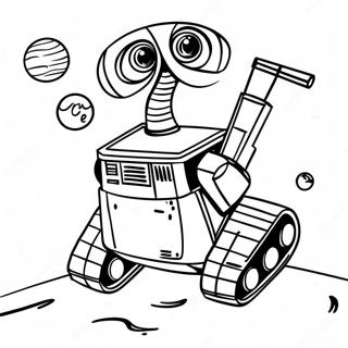 Wall E Erkundet Den Weltraum Ausmalbild 56282-12312