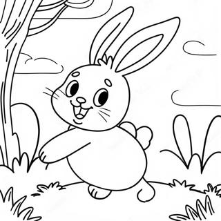 Frohlicher Osterhase Hupfend Ausmalbild 5725 756