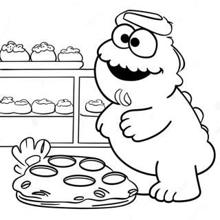 Keksmonster Backt Kekse Ausmalbild 57562-12599