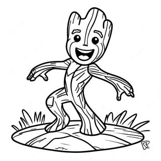 Tanzender Groot Ausmalbild 57655 12617