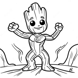 Tanzender Groot Ausmalbild 57655 12618