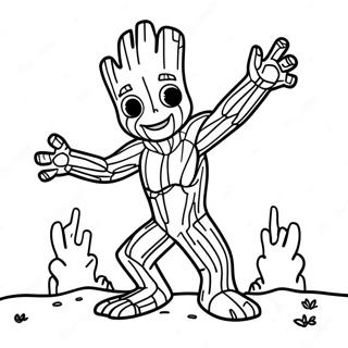 Tanzender Groot Ausmalbild 57655 12620