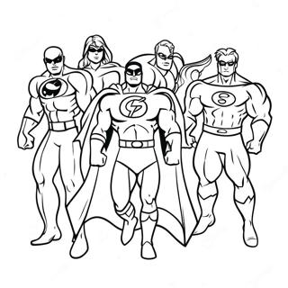 Spannendes Superhelden Team Ausmalbild 57940-12684