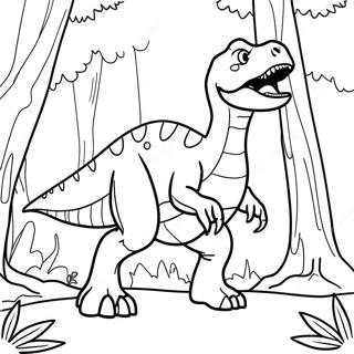 Gigantosaurus Der Durch Baume Lauft Ausmalbild 58377-12782