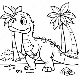 Gigantosaurus Beim Pflanzenessen Ausmalbild 58378-12785