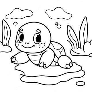 Schiggy Schwimmt In Einem Teich Ausmalbild 58827 12882