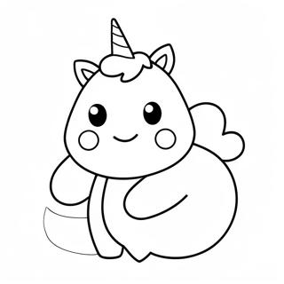 Liebenswerter Squishmallow Einhorn Ausmalbild 58918-12902