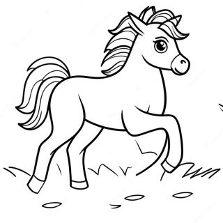 Verspieltes Fohlen Beim Springen Ausmalbild 59300-13006