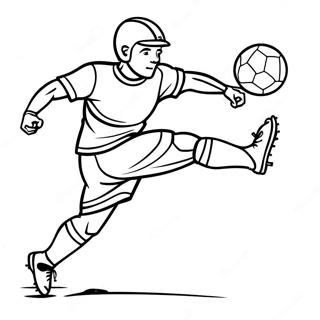 Fussballspieler Tritt Den Ball Ausmalbild 59492-13029