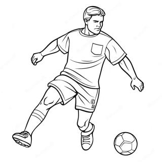 Fussballspieler Tritt Den Ball Ausmalbild 59492-13030