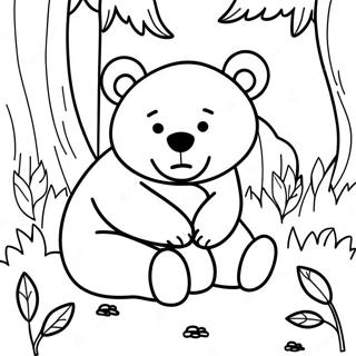 Schlafender Bar Im Wald Ausmalbild 59957 13145