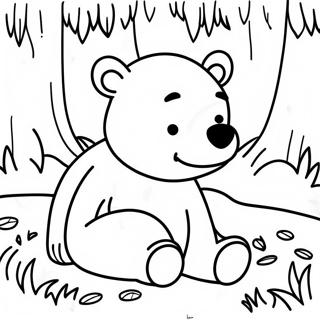 Schlafender Bar Im Wald Ausmalbild 59957 13147