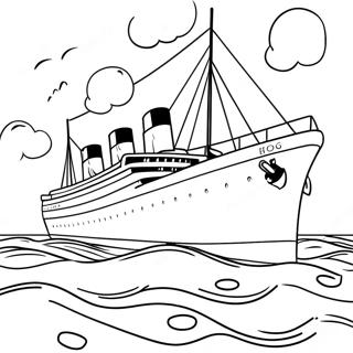 Titanic Schiff Im Ozean Ausmalbild 60668-13309