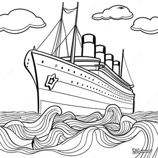 Titanic Schiff Im Ozean Ausmalbild 60668-13311