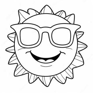 Lachelnde Sonne Mit Sonnenbrille Ausmalbild 60951-13373