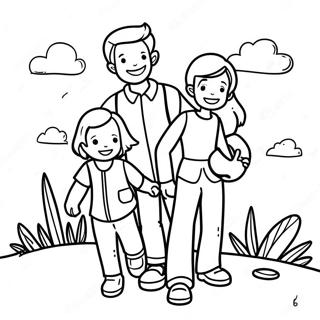 Abenteuerliche Familie Ausmalbild 61500 13522