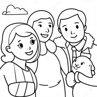 Abenteuerliche Familie Ausmalbild 61500 13523