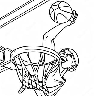 Basketballspieler Beim Dunking Ausmalbild 6173-1794