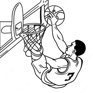 Basketballspieler Beim Dunking Ausmalbild 6173-1795