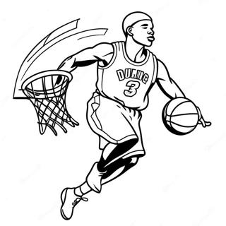 Basketballspieler Beim Dunking Ausmalbild 6173-1796