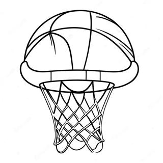 Basketballkorb Mit Ball Ausmalbild 6174-1862